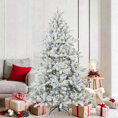 Vidaxl Artificial Hinged Christmas Tree White 180 Cm Pvc And Steel from B&Q