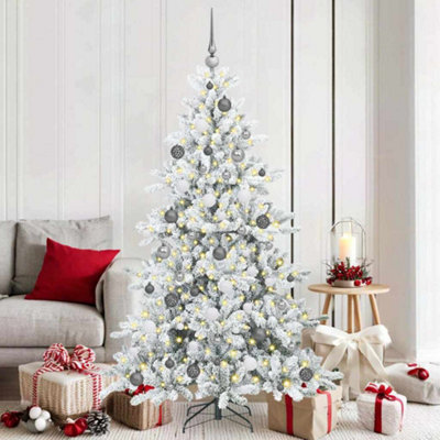 Vidaxl Artificial Hinged Christmas Tree With 300 Leds 180 Cm Pvc