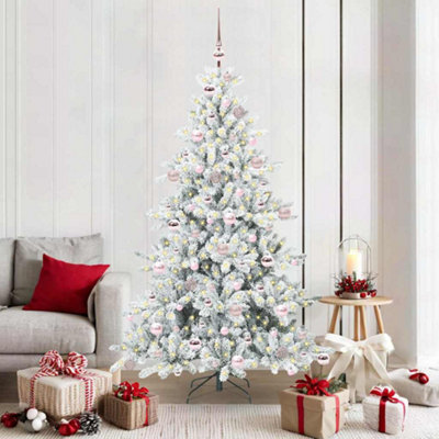 Vidaxl Artificial Hinged Christmas Tree White 180 Cm Pvc And Steel from B&Q