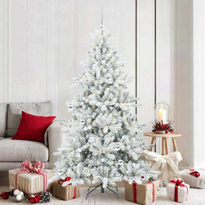 Vidaxl Artificial Hinged Christmas Tree With 300 Leds 180 Cm Pvc