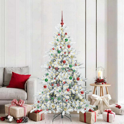 Vidaxl Artificial Hinged Christmas Tree With 300 Leds 180 Cm Pvc