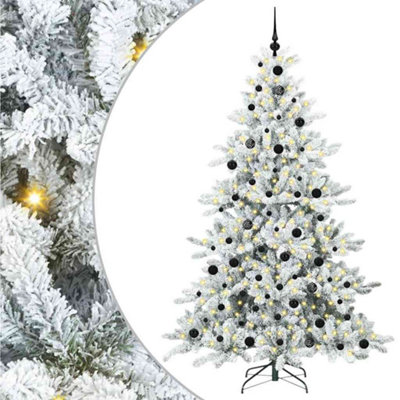 Vidaxl Artificial Hinged Christmas Tree With 300 Leds 210 Cm Pvc
