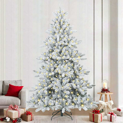 Vidaxl Artificial Hinged Christmas Tree With 300 Leds 240 Cm Pvc