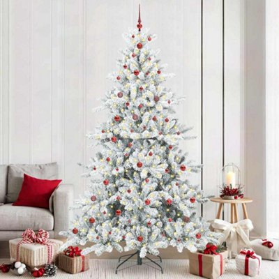 Vidaxl Artificial Hinged Christmas Tree With 300 Leds 240 Cm Pvc