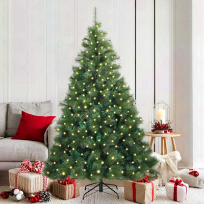 Vidaxl Artificial Christmas Tree With 300 Leds Green 180 Cm Pe And Pvc from B&Q