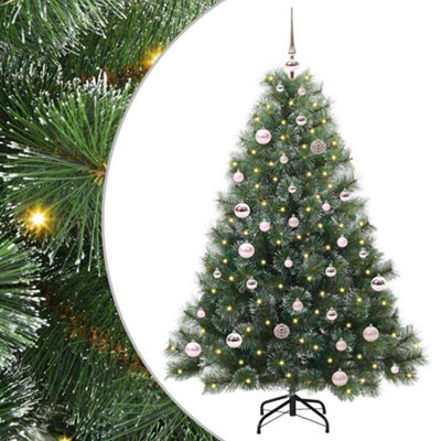 B&Q -  Artificial Christmas Tree With 150 Leds Green 150 Cm Pe And Pvc