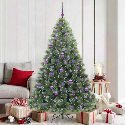 Vidaxl Artificial Christmas Tree With 300 Leds Green 180 Cm Pe And Pvc