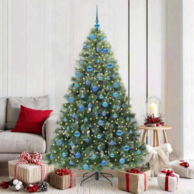 Vidaxl Artificial Christmas Tree With 300 Leds Green 180 Cm Pe And Pvc - Image 3