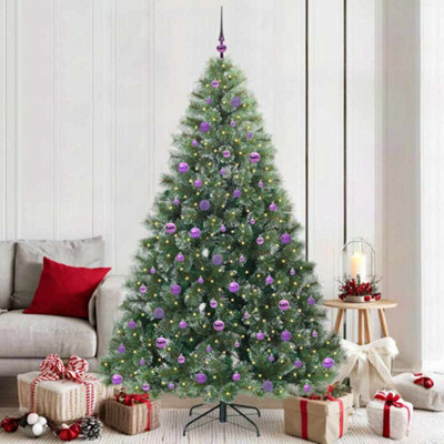 Vidaxl Artificial Christmas Tree With 300 Leds Green 210 Cm Pe And Pvc