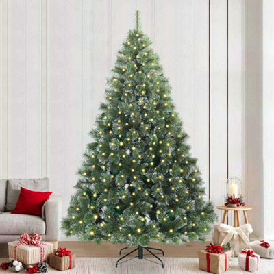 Vidaxl Artificial Christmas Tree With 300 Leds Green 240 Cm Pe And Pvc from B&Q