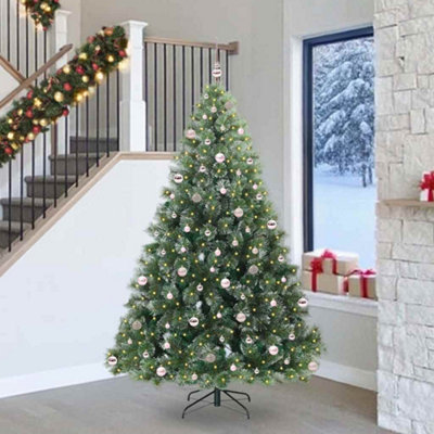 Vidaxl Artificial Christmas Tree With 300 Leds Green 240 Cm Pe And Pvc from B&Q