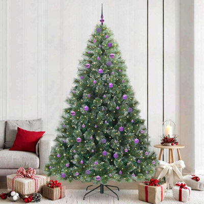 Vidaxl Artificial Christmas Tree With 300 Leds Green 240 Cm Pe And Pvc from B&Q