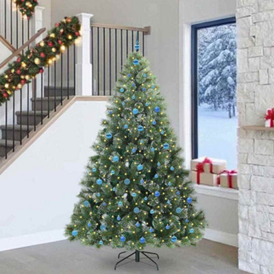 Vidaxl Artificial Christmas Tree With 300 Leds Green 240 Cm Pe And Pvc from B&Q