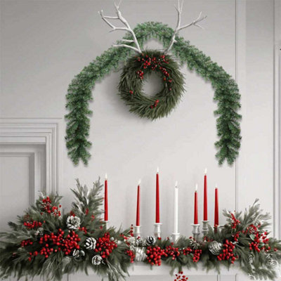 B&Q -  Christmas Garland 2 Pcs Green 20 M Pvc
