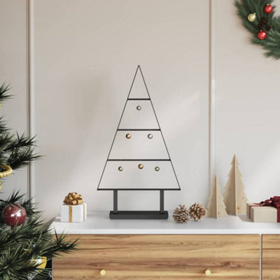 B&Q -  Metal Christmas Tree With Stand Black 60 Cm Steel