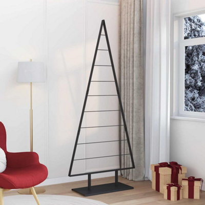 Vidaxl (Black, 210 Cm) Metal Christmas Tree Black 60 Cm Steel - Image 3