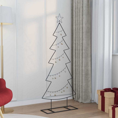 B&Q -  Metal Christmas Tree With Stand Black 150 Cm Steel