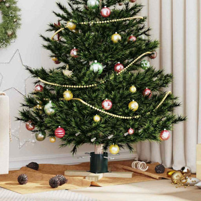 Vidaxl Christmas Tree Stand 1.73 Green 50 X 50 X 16 Cm Solid Pine Wood from B&Q