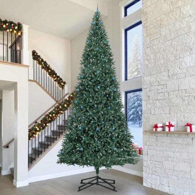 vidaXL Pre-lit Artificial Christmas Tree - 500 cm - Green - Image 3