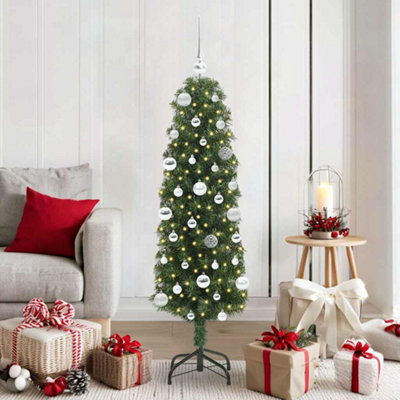 Vidaxl Green Artificial Christmas Tree With 150 Leds With Stand 150 Cm