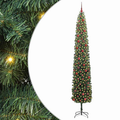 Vidaxl (Green, 270 Cm) Slim Artificial Christmas Tree Decoration Artificial Tree Xmas Tree - Image 3