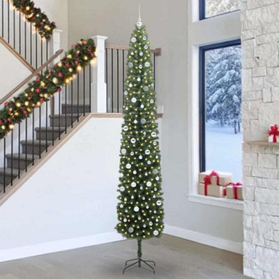 Vidaxl (Green, 300 Cm) Slim Artificial Christmas Tree Decoration Artificial Tree Xmas Tree - Image 3