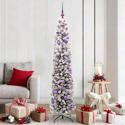 B&Q -  Artificial Christmas Tree With 300 Leds With Stand Green 180 Cm