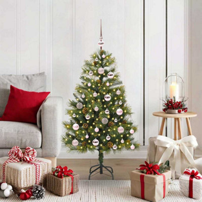 Vidaxl Artificial Hinged Christmas Tree With Cones Green 120 Cm from B&Q