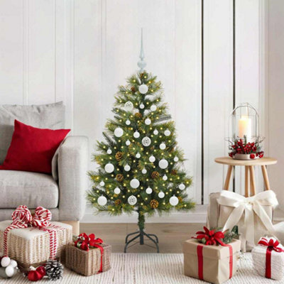 Vidaxl Artificial Hinged Christmas Tree With Cones Green 120 Cm from B&Q