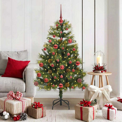 Vidaxl Artificial Hinged Christmas Tree With Cones Green 150 Cm from B&Q