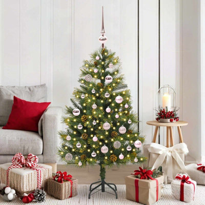 vidaXL Artificial Hinged Christmas Tree - 150 cm - Green - Image 3