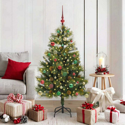 Vidaxl Artificial Hinged Christmas Tree With Cones Green 150 Cm - Image 4