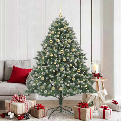 vidaXL Artificial Christmas Tree 180 cm - Green - PVC - Image 3