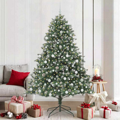 Vidaxl Artificial Christmas Tree With 300 Leds With Stand Green 210 Cm from B&Q