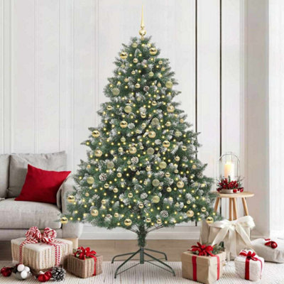 Vidaxl Green Artificial Christmas Tree With Stand 140 X 140 X 210 Cm