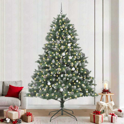 Vidaxl Artificial Christmas Tree With 300 Leds With Stand Green 240 Cm