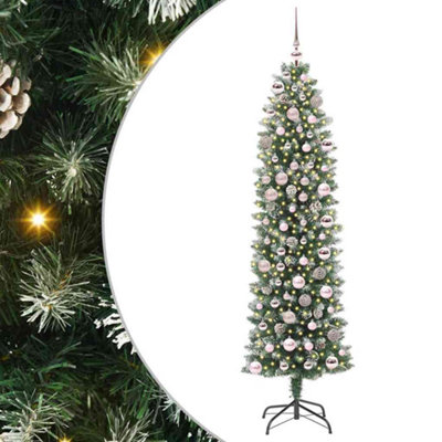 vidaXL Slim Christmas Tree - 180 cm - Green - Image 4