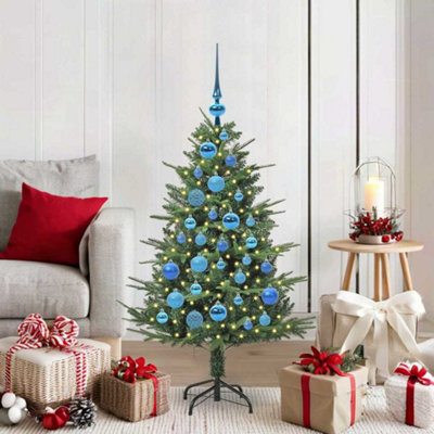 Vidaxl (Green, 120 X 70 Cm) Artificial Christmas Tree Leds & Ball Set Multi Colours Multi Sizes - Image 3