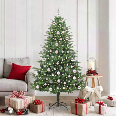 vidaXL Pre-lit Artificial Christmas Tree - Green - 180 cm - Image 3
