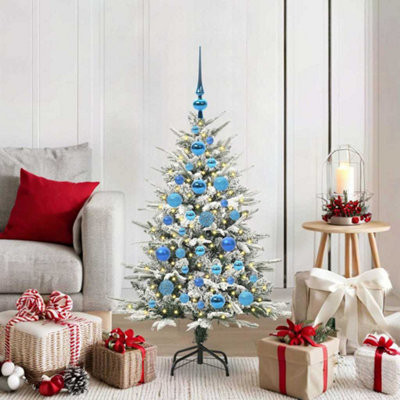 Vidaxl Green Artificial Pre-Lit Christmas Tree With Ball Set 120 Cm