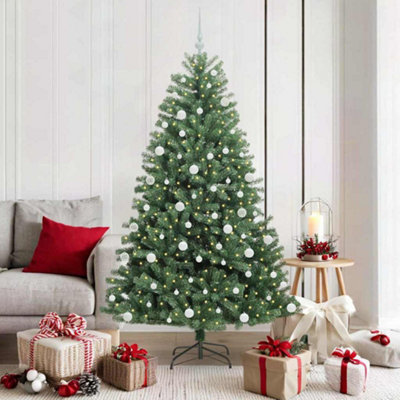 B&Q -  Artificial Hinged Christmas Tree Green 180 Cm Pvc And Metal