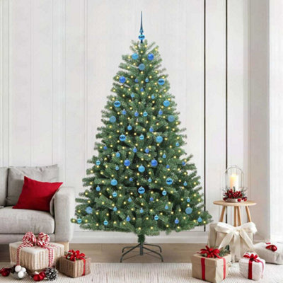 Vidaxl Artificial Hinged Christmas Tree Green 210 Cm Pvc And Metal
