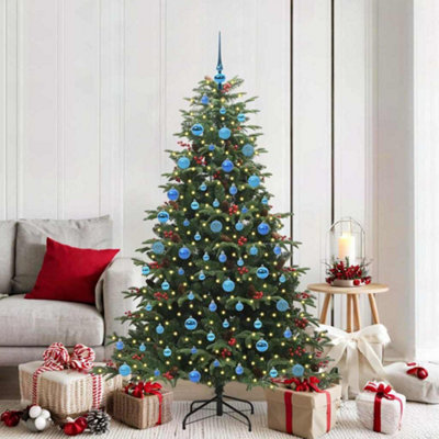 B&Q -  Artificial Christmas Tree With Led Strip Lights Green 180 Cm