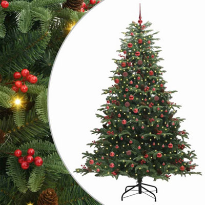 Vidaxl Green Artificial Christmas Tree With Led Strip Lights 210 Cm