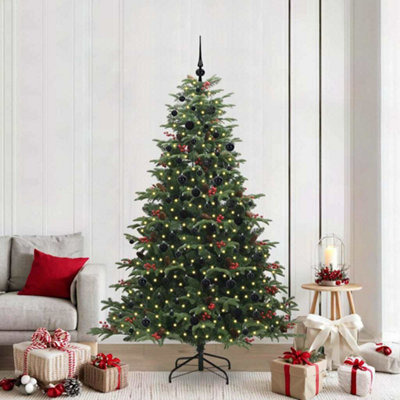 Vidaxl Artificial Christmas Tree With Led Strip Lights Green 210 Cm