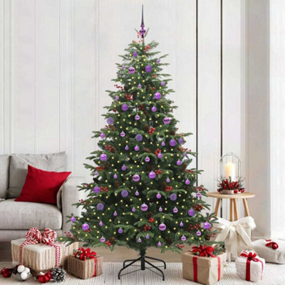 Vidaxl Artificial Christmas Tree With Led Strip Lights Green 210 Cm