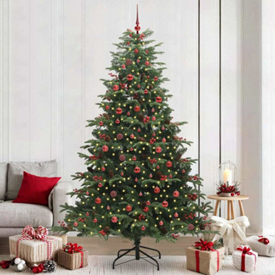 Vidaxl Green Artificial Christmas Tree With Led Strip Lights 240 Cm