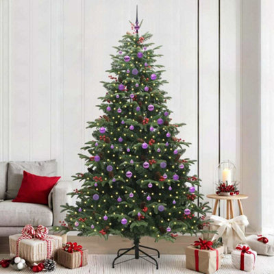 Vidaxl Green Artificial Christmas Tree With Led Strip Lights 240 Cm