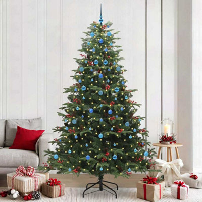 Vidaxl Green Artificial Christmas Tree With Led Strip Lights 240 Cm