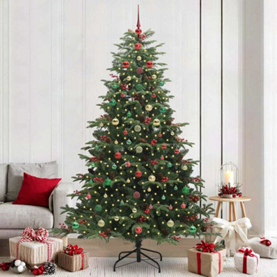 Vidaxl Green Artificial Christmas Tree With Led Strip Lights 240 Cm